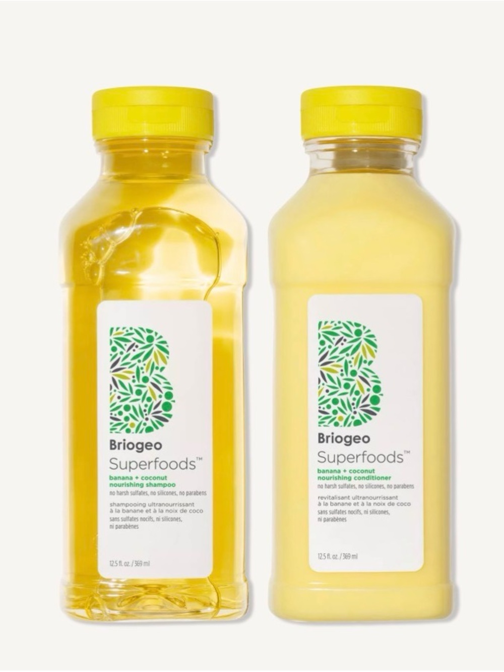Briogeo Banana + Coconut Shampoo & Conditioner - Pale Yellow